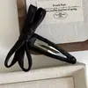Pinza para el pelo con lazo de satén de alta gama, pinza BB, pinza lateral de moda, accesorio de pelo elegante, nuevo de Corea