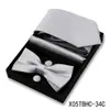 Conjunto de Presente Masculino com Gravata Lisa e Gravata Borboleta de 4 Peças Caixa para Casamento Terno Formal Gravata Decorativa Venda Quente Transfronteiriça em Estoque