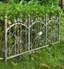 Valla de jardín de hierro forjado estilo vintage montada en el suelo, barandilla para parterres, estructura para trepar, enrejado para plantas, divisor de patio