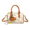 Bolso Boston Estampado de Moda y Lindo Estilo Coreano, Bolso Almohada Versátil Casual de Alta Gama y Elegante, Bolso Cruzado Diario para Viajes
