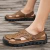 Explosiones transfronterizas Tallas grandes Sandalias de dedo 2024 Verano Nuevo Cosido a mano Casual Doble propósito Ropa exterior Zapatos de playa