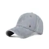 Gorra de Béisbol Lavada de Mezclilla para Hombre de Comercio Exterior Casual con Logo Metálico, Algodón Puro, Bordado Inglés Desgastado, Visera Profunda