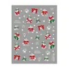 Redanco 5D en Relieve Ins Celebridad de Internet Pegatinas para Uñas Dibujos Animados Moño de Navidad Calcomanías para Uñas de Diario He2050