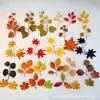 Folhas Simuladas com Cores Ricas, Novas Folhas de Bordo para Fotografia, Adereços de Decoração para Casamentos ao Ar Livre, Artesanato Atacado de Folhas Artificiais