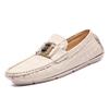 Sapatos Loafer de Couro Bovino Camurça Crocodilo Tamanho Grande Sapatos Casuais para Dirigir Sapatos Casuais Britânicos Couro Genuíno Couro Bovino Sapatos Masculinos