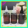 Frasco pontudo marrom 100ml frasco de óleo essencial tampa pontuda frasco de ombro inclinado 100ML tampa com bico pontudo frasco squeeze frasco líquido com bico pontudo