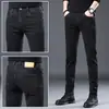 2026 Primavera, Otoño e Invierno Jeans Gruesos Forrados de Polar Jeans de Negocios Jeans Rectos Elásticos de Moda para Hombre