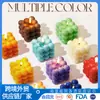 Vela Aromática Cubo de Rubik Sadoer Celebrar Fiesta Navideña Vela de Cumpleaños Colorida Comercio Exterior Transfronterizo Venta al por Mayor