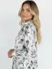 Camisa Holgada Estampada de Manga Larga para Mujer Tallas Grandes Estilo Fresco para Primavera y Otoño 2026 con un Aspecto Maduro y Elegante