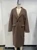 Nuevo Abrigo Cárdigan con Solapa de Estilo Europeo y Americano para Otoño/Invierno 2026, Suéter Largo para Mujer, Transfronterizo