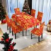 Nuevo 2025 Feliz Año Nuevo Cubierta de Mesa Silla Transfronteriza Mantel Decorativo Ambiental Restaurante Mantel Impermeable Cubierta Elástica para Silla