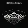 Diadema Coreana de Aleación con Pedrería para Niñas, Corona de Amor Tridimensional de Princesa para Fiesta de Baile, Tocado de Novia para Boda, Transfronterizo