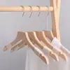 Perchas de Madera Maciza Cuerda de Algodón Estante para Secar Ropa Antideslizante Perchero para Pantalones Tienda de Ropa Especial Perchas de Madera Ganchos Soporte para Ropa Percha