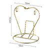 Estante de Almacenamiento para Tazas de Café de Hierro Estante Doméstico para 6 Tazas y Platillos Estante para Vasos de Agua de Oficina Estante Creativo con Drenaje