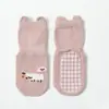 Calcetines para Bebé Estilo Primavera y Otoño Calcetines para Aprender a Caminar Infantiles con Puntos Antideslizantes y Asas de Dibujos Animados, Calcetines Infantiles de Media Pantorrilla, Calcetines para el Suelo