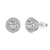 Pendientes de Plata de Ley S925 de Fábrica para Mujer, Moda Europea y Americana, Lujo Ligero, Gama Alta, Pendientes Exquisitos Incrustados con Circonita, Joyería para Orejas