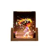Marco de Fotos de Medalla de Cristal Impreso a Color UV Lámpara de Noche Luminosa Plantilla Adorno de Decoración para el Hogar y el Dormitorio Lámpara Regalo Creativo Premio