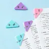 Clipes de Papel Triangulares em Formato de Macaron, Não Deixam Marcas no Papel, Adequados para Documentos, Arquivos de Escritório, Material Escolar para Estudantes e Organização de Provas