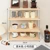 Estantería de Almacenamiento Multicapa de Madera Maciza para Cocina y Cafetería, Encimera Ajustable, Estilo Vintage, Estante de Exhibición Simple y Móvil