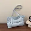 Bolso tote retro de color liso estilo coreano, bolso de mujer, nueva colección primavera 2026, gran capacidad, bolso de hombro moderno, bolso de axila de moda