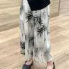 Ropa de Verano para Niños 2024 Nuevo Estilo Chino para Niñas Nuevo Estilo Chino Hebilla Estilo Nacional Top Elegante Pintura a Tinta Pierna Ancha