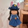 Boneca Espanhola de Batata Mia 24cm Boneca 30cm Menina Feita à Mão DIY Waldorf com Roupas Trocáveis