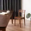 Silla de Comedor de Nogal Negro Norteamericano, Silla Moderna Minimalista con Respaldo para Estudio, Silla de Comedor de Madera Maciza, Silla de Nogal Negro de Lujo Ligero