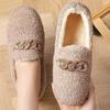 Loafers de entrega de uma peça moda feminina outono e inverno em casa quente antiderrapante slip-on loafers sapatos de mãe