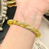Pulsera Retorcida Trenzada Diamante, Pulsera Giratoria Cielo Estrellado Ballet, Pulsera Personalizada de Alta Gama Moda Apilable