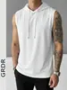 Amazon 2026 Verão Masculino Estilo Americano Colete Fitness Cor Sólida Secagem Rápida Versátil Slim Fit Sem Mangas Com Cordão Top