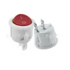 Interruptor de Botón Rojo Pequeño de Encendido Basculante Redondo Kcd1, 2 Pines, 2 Velocidades, Unipolar Unipolar, Auto-Bloqueante