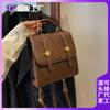 Mochila outono e inverno nova bolsa nicho retrô bolsa de ombro estudante fofa pequena classe bolsa para o dia a dia feminina