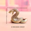 Serpiente del Zodiaco de Latón Puro que Atrae la Fortuna, Víbora, Cobra Pieza Decorativa Vintage, Mascota de Té de Escritorio, Adorno de Cobre Artesanal