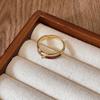 Anillo Esmaltado Rojo Angla Diseño Nicho para Mujer Sentido de Alta Gama Anillo Blanco para Dedo Retro Lujo Ligero Anillo para Dedo
