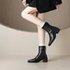 Botines retro estilo coreano para mujer, nueva colección otoño 2026, elegantes botas de cuero con punta fina, versátiles botas de tacón alto y plataforma, ajustadas