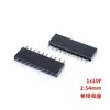 Passo 2,54MM fileira única plug reto header fêmea 1*3P/4/5/6/7/8/10/16-40P