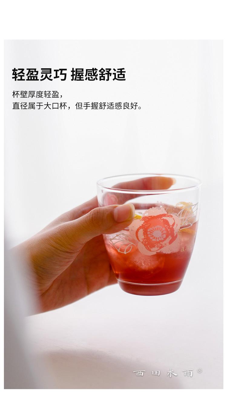 粉红玫瑰玻璃杯