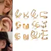 B562Wish Exportaciones de Amazon Clips para Orejas de Acero Inoxidable Estilo Discoteca Sin Perforar Aretes Sencillos en Stock