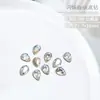 Rhinestones de Punta Trasera para Uñas, Rhinestones en Forma de Corazón, Rhinestones Blancos Brillantes en Forma de Cojín, Rhinestones en Forma de Durazno, Rhinestones Cuadrados Gruesos, Rhinestones Rectangulares, Decoraciones para Uñas, 10 Piezas