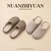 Chinelos de Algodão Impermeáveis para Mulheres, Outono/Inverno Casa Interior Antiderrapante Silencioso Solado Macio Confortável Casal Externo Chinelos de Algodão Birkenstock para Homens