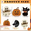 Transfronteiriço Novo Halloween Gato Preto Abóbora Fantasma Enfeites de Madeira Decorações de Feriado Montagem de Atmosfera de Festa Pequeno Suporte de Exibição