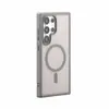 Funda Magnética Fuerte para Teléfono con Sensación de Piel Silver Shield Adecuada para Samsung S26Ultra Tendencia S25 Funda Semitransparente con Sensación de Piel A36/A37