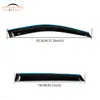Adecuado para Hyundai Santa Fe Ix45 2013 Acrílico con Tiras Brillantes Accesorios Especiales para Coche Modificados Protector para Lluvia y Sol