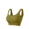 Roupa íntima feminina de tamanho grande sem aro com sustentação Confortável para Esportes Yoga Sutiã à Prova de Impacto Sem Costura Anti-deslocamento Lindo Top