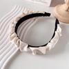 Novo estilo francês retrô plissado headband Internet celebridade strass cabelo de abas largas pressionando hairpin rosto lavando alta Skull top headband para mulheres