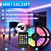 Tira de luz ambiental 5050 RGB transfronteriza, alimentada por USB, con control remoto de 20 teclas, activación por música y sonido, e iluminación de fondo colorida