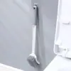 Escova de Banheiro de Lã Macia com Cabo Longo para Casa Sem Ângulo Morto Escova de Limpeza de Vaso Sanitário Escova de Limpeza de Vaso Sanitário Montada na Parede Sem Perfuração