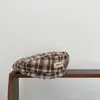 Sombrero infantil coreano Qiunan estilo nuevo gorra de niño a cuadros ins para niñas, boina, sombrero de artista para bebé