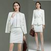 Traje al por mayor traje Ropa de oficina de negocios blanca para mujer Traje profesional Ropa de trabajo para mujer Guía de ventas Recepción de hotel