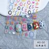 Pegatinas en Relieve para Uñas Alfanuméricas Lindas Pegatinas para Uñas Estilo Dopamina Joyería Pegatinas Pegatinas de Material Goo Chuck Inglés
